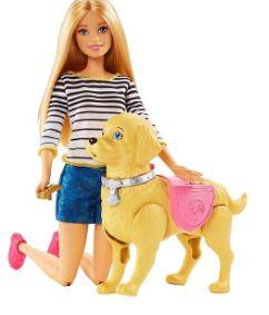 Barbie doll with pet